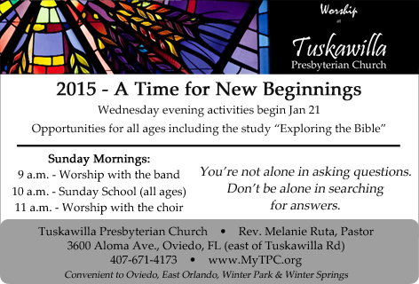 Wednesdays at Tuskawilla Presbyterian Jan 21 – March 25, 2015
